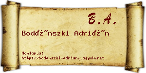 Bodánszki Adrián névjegykártya